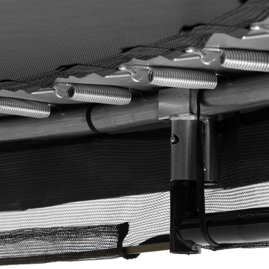 Trampolin Comfort, Ground, Ø427 cm, inkl. sikkerhedsnet, sort